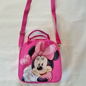 Disney Minnie Mouse Insulated Lunch Bag with Shoulder Strap- PINK Lunch Box